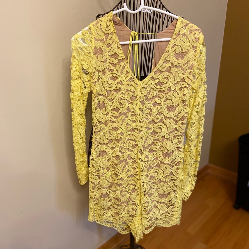 Long Sleeve Lace Romper